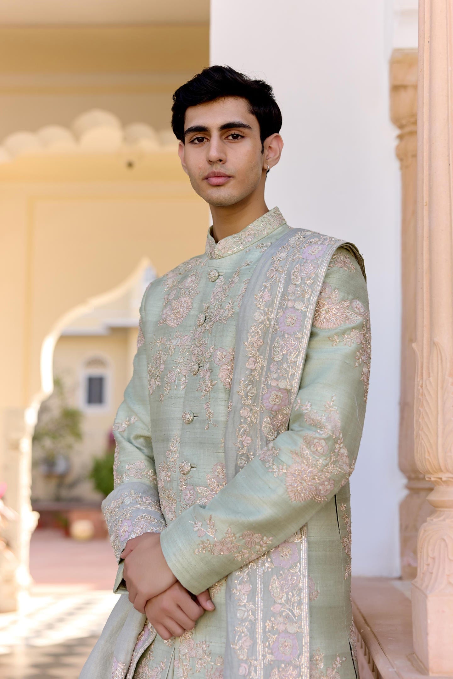 Sage Sherwani Set