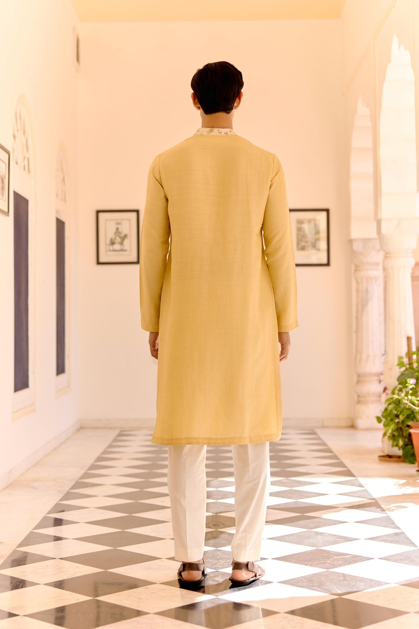 Taupe Lemon Kurta Set