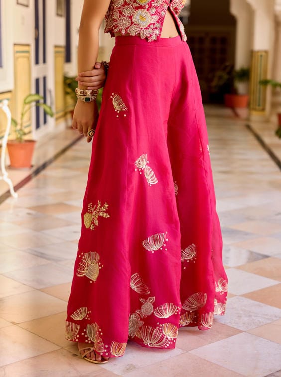 Cut Ruby Top and Garara Set