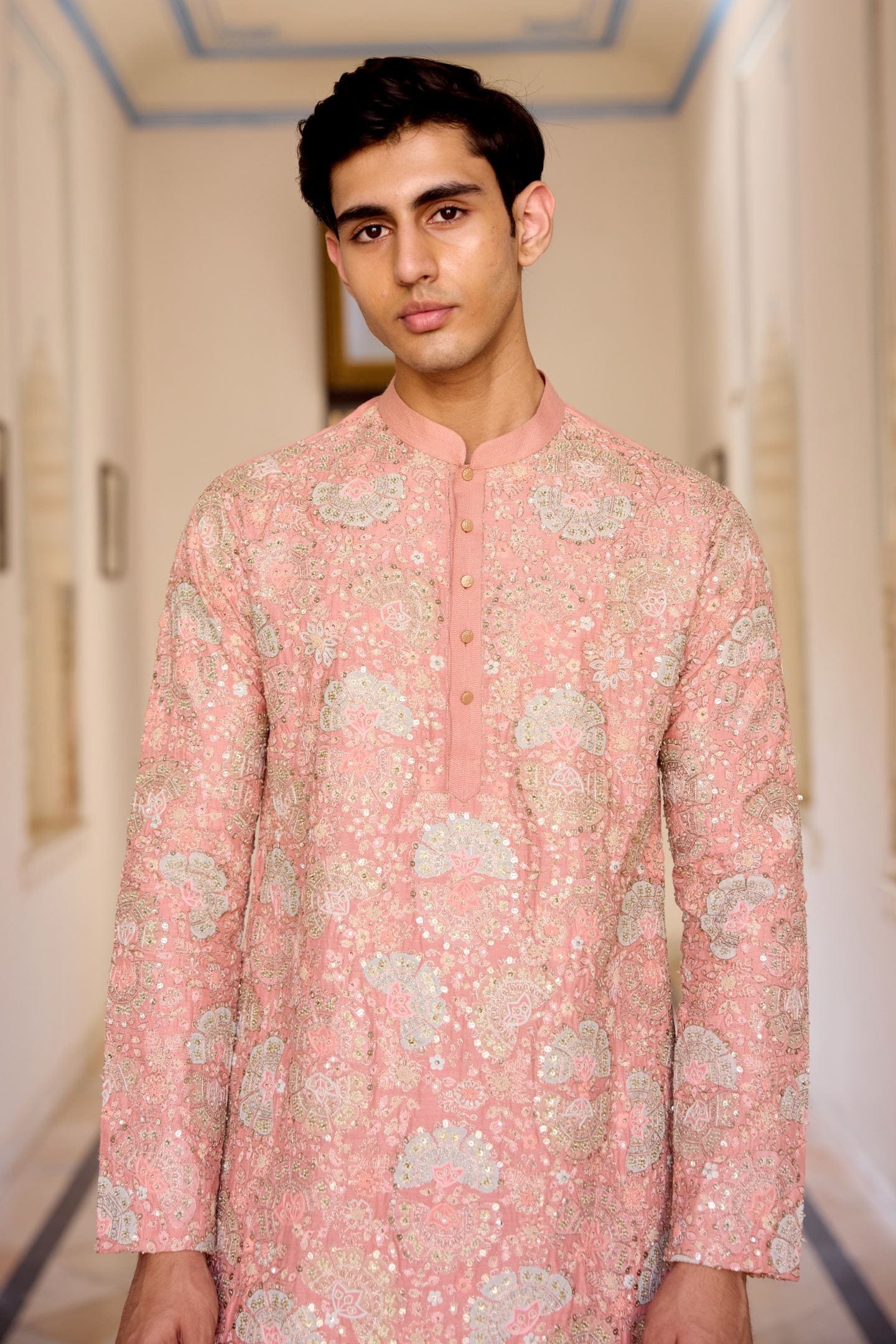 Coral Multicolor applique Kurta Set