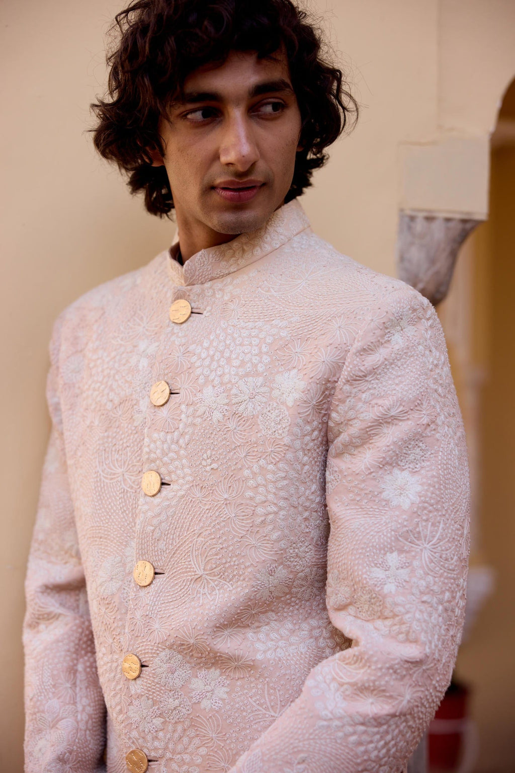 Cashmere Tan Sherwani Set