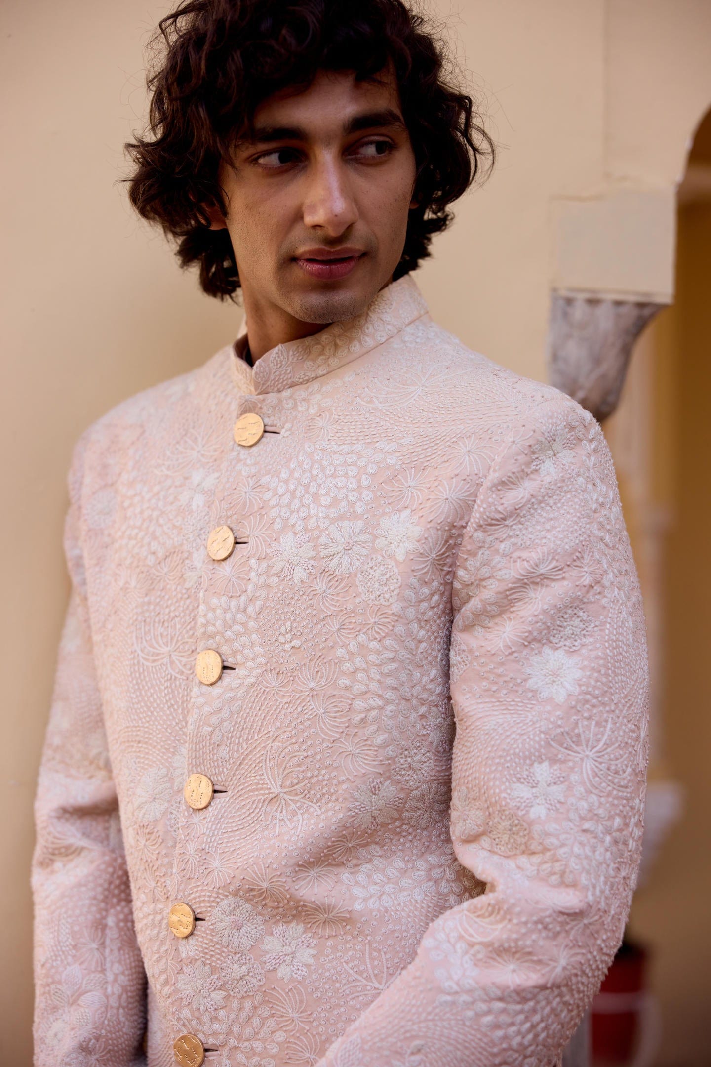 Cashmere Tan Sherwani Set