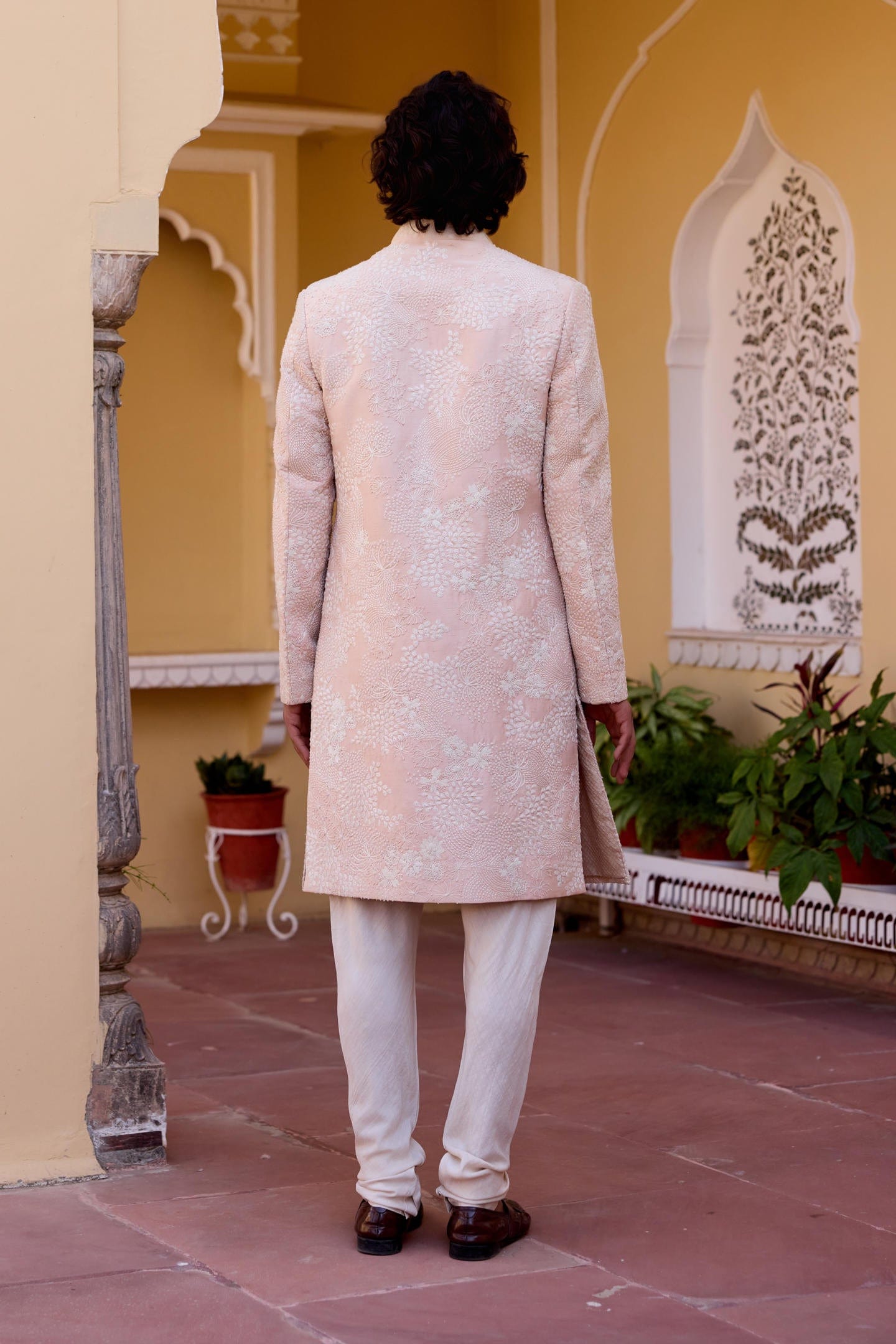 Cashmere Tan Sherwani Set