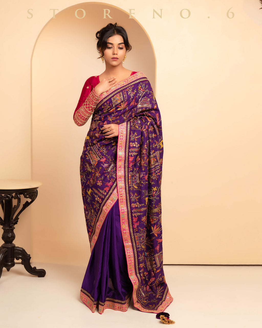 THE 6TH CENTURY CHROMA SAREE WITH AURORA APPEAL BLOUSE