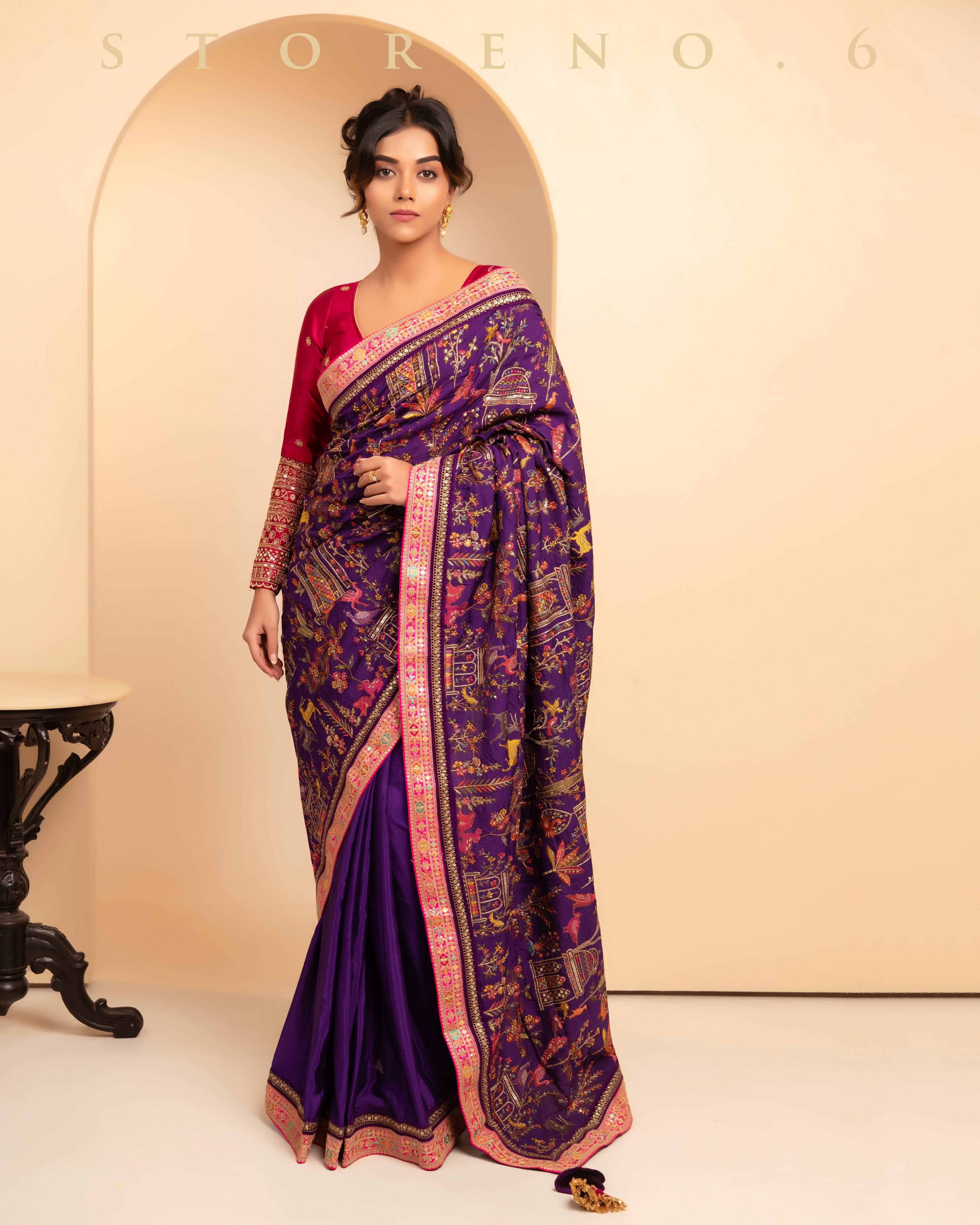 THE 6TH CENTURY CHROMA SAREE WITH AURORA APPEAL BLOUSE