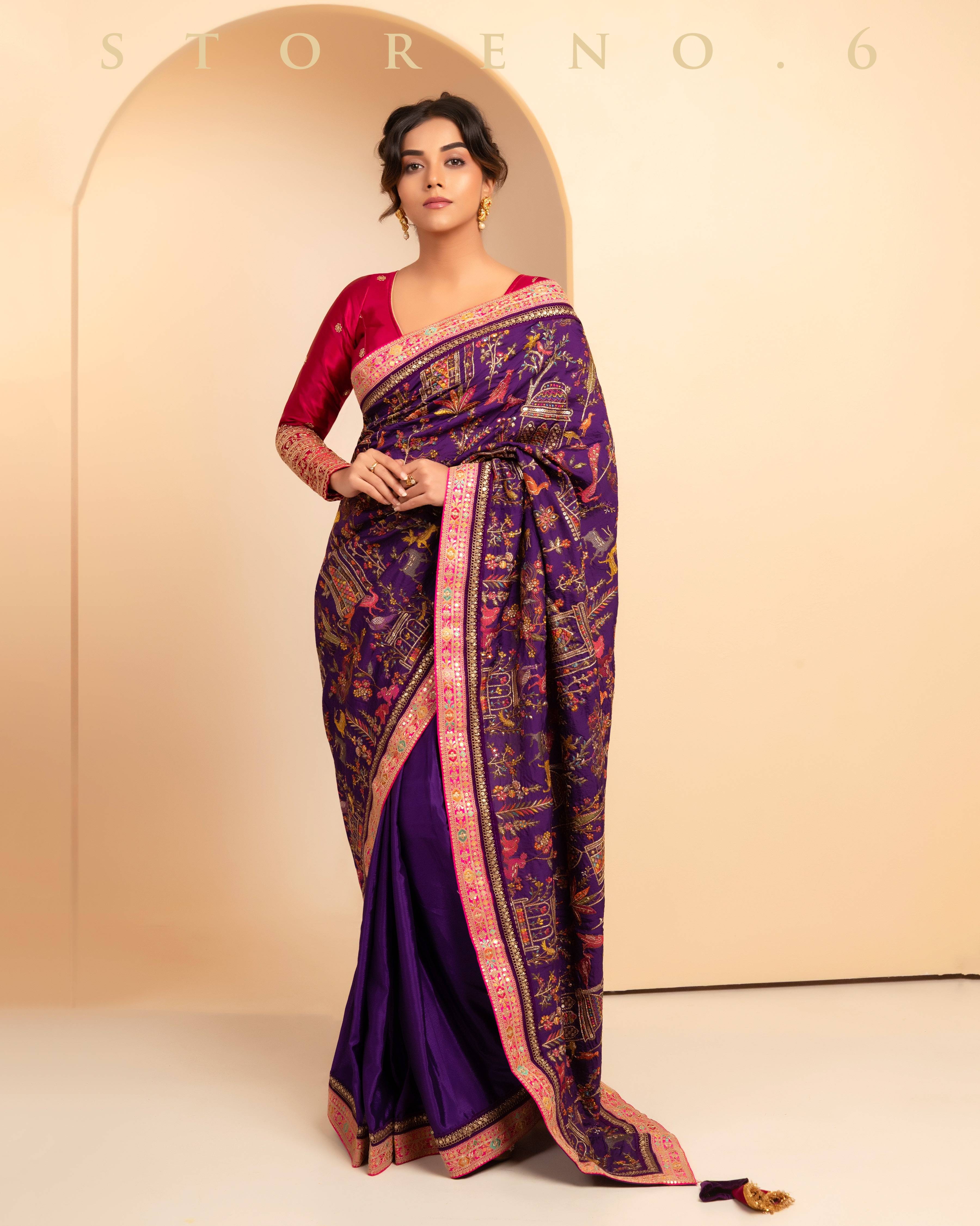 THE 6TH CENTURY CHROMA SAREE WITH AURORA APPEAL BLOUSE