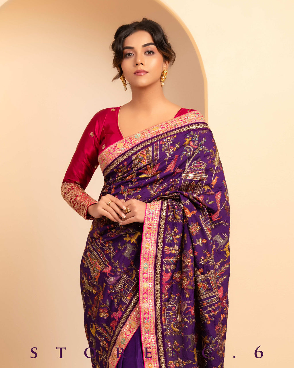 THE 6TH CENTURY CHROMA SAREE WITH AURORA APPEAL BLOUSE