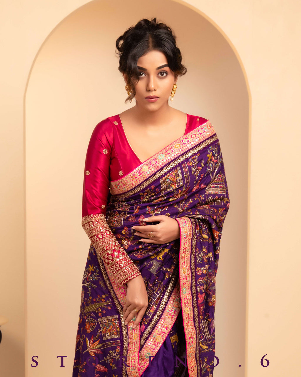 THE 6TH CENTURY CHROMA SAREE WITH AURORA APPEAL BLOUSE