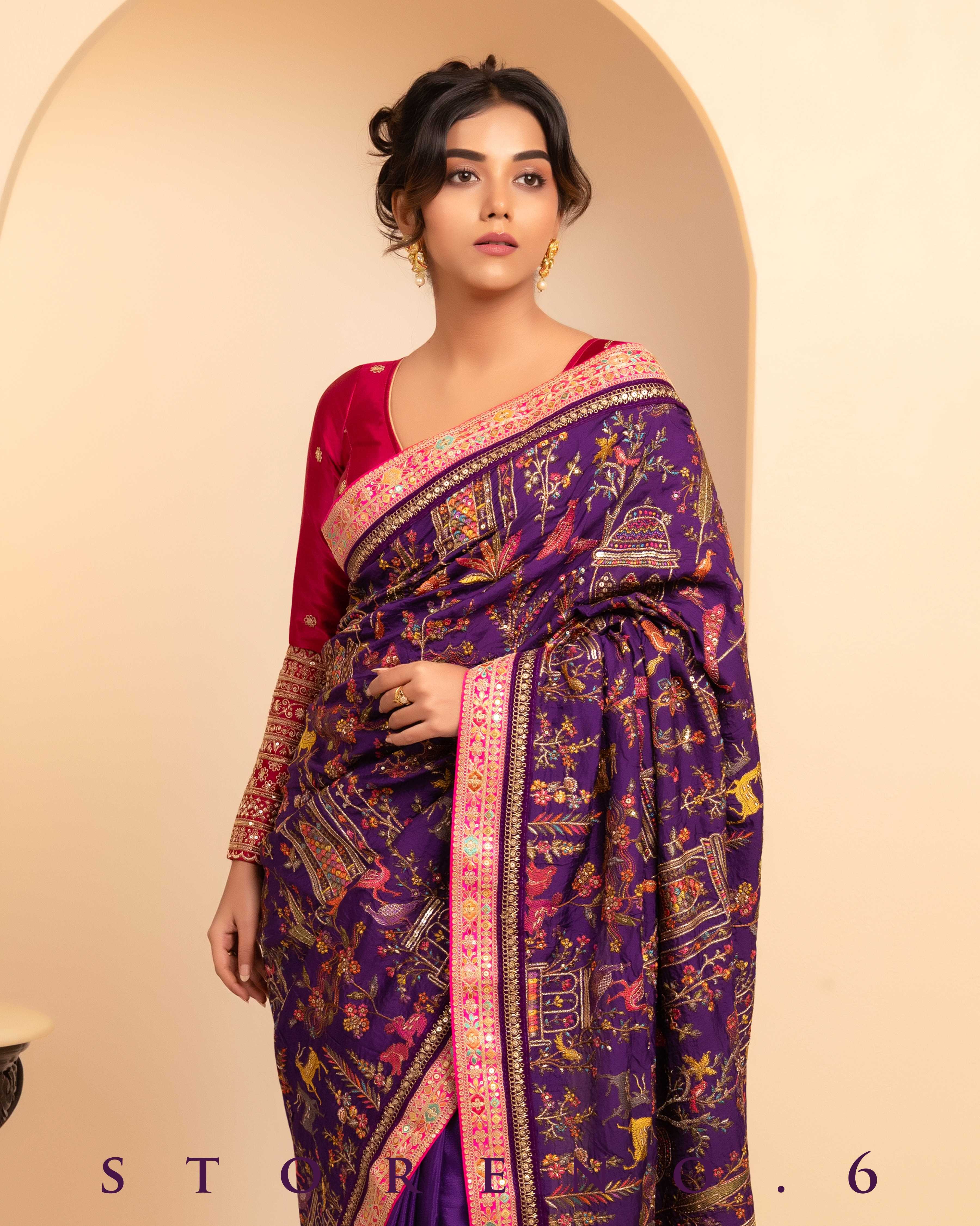 THE 6TH CENTURY CHROMA SAREE WITH AURORA APPEAL BLOUSE