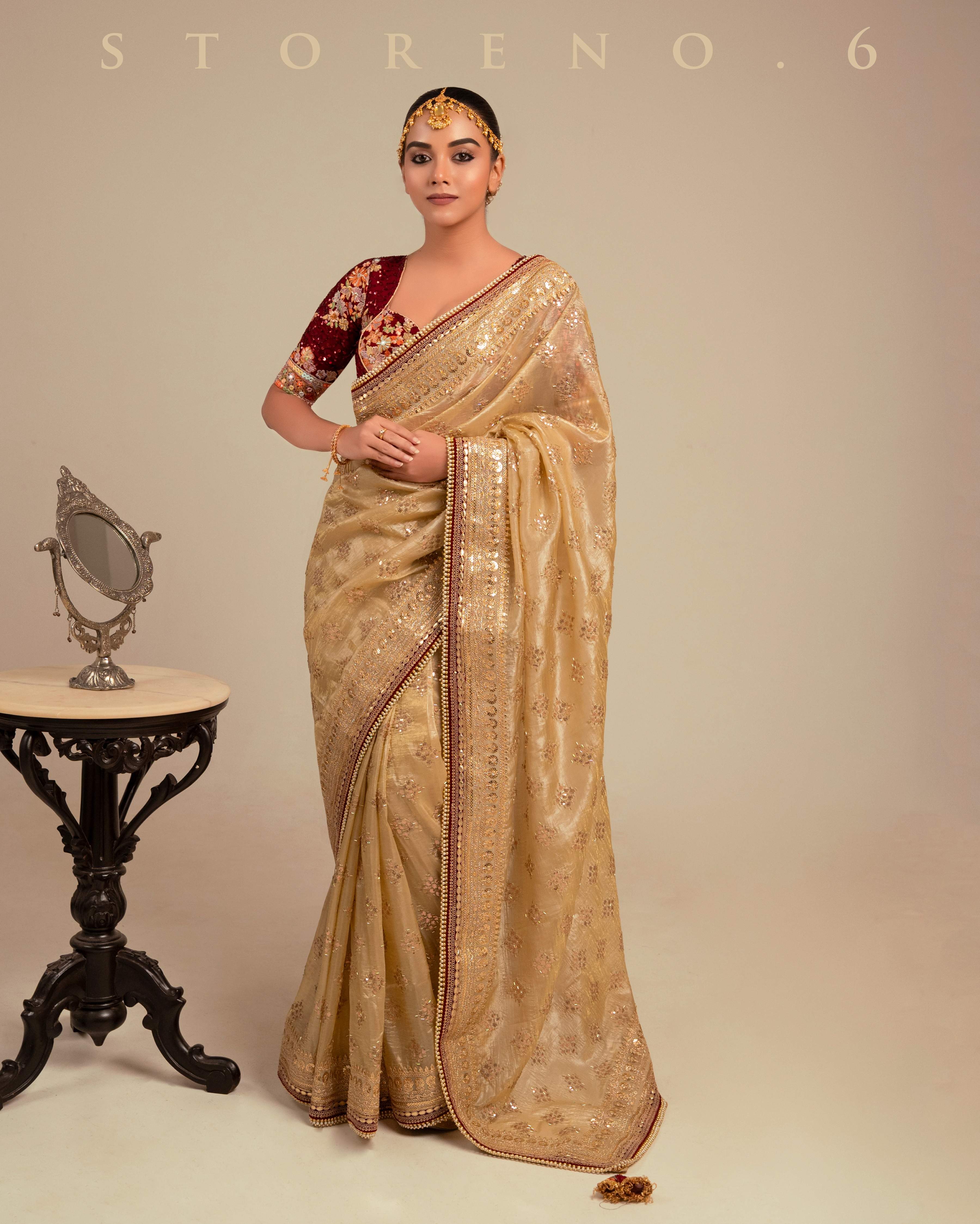 DESERT DELUXE SAREE WITH RAAKT AFSOON EDGE BLOUSE
