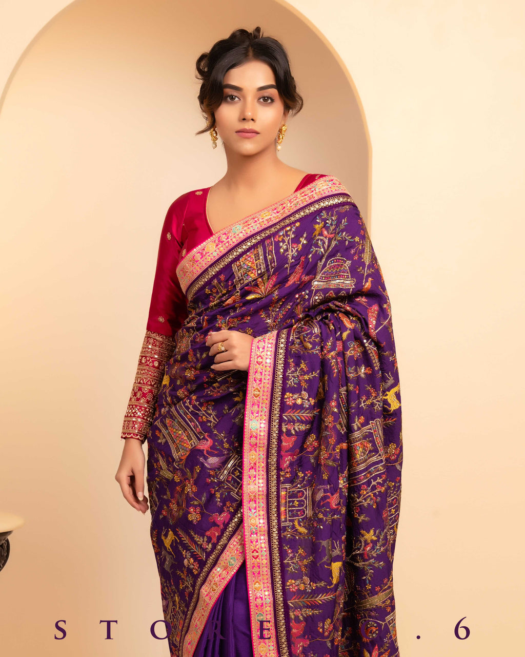 THE 6TH CENTURY CHROMA SAREE WITH AURORA APPEAL BLOUSE