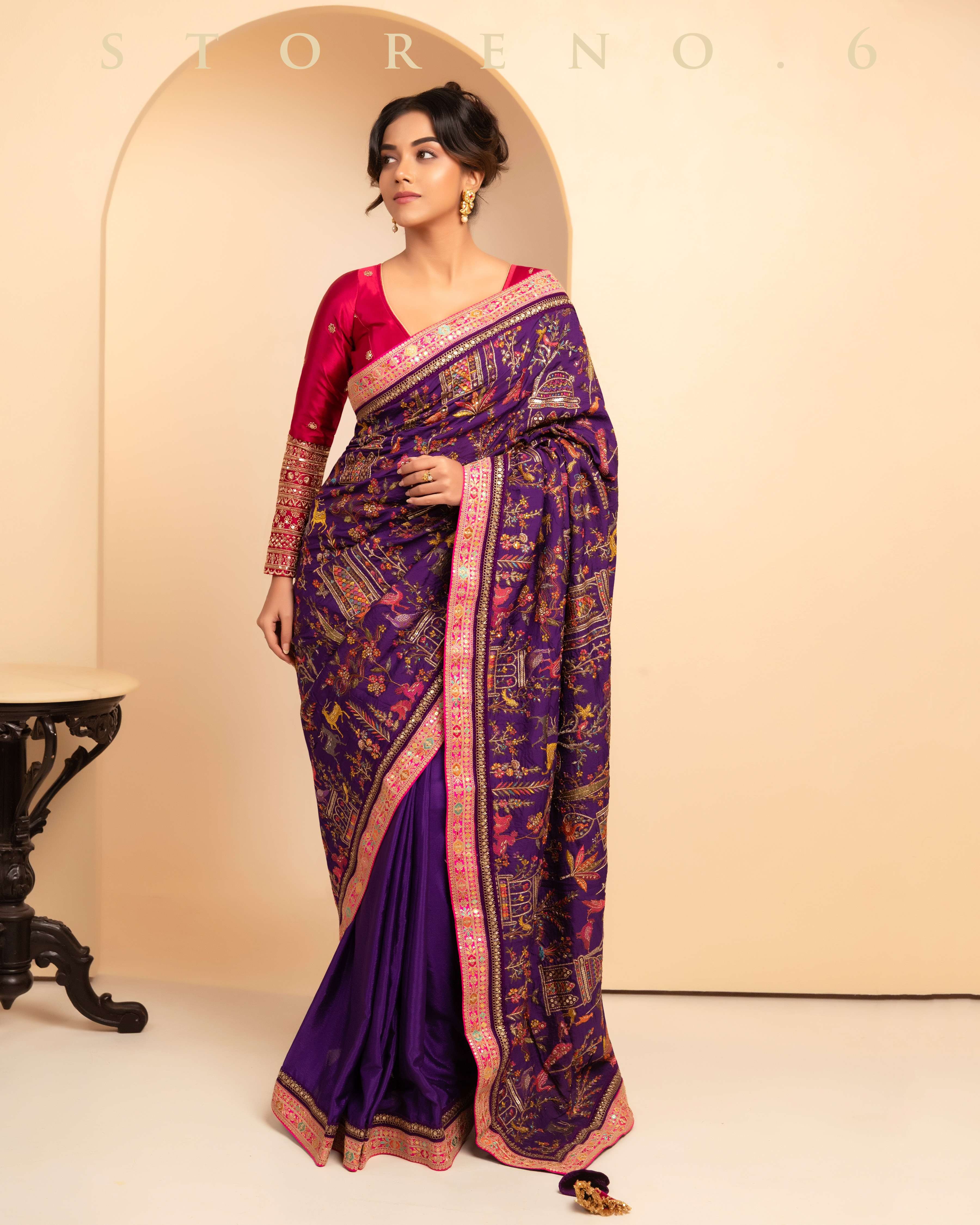 THE 6TH CENTURY CHROMA SAREE WITH AURORA APPEAL BLOUSE