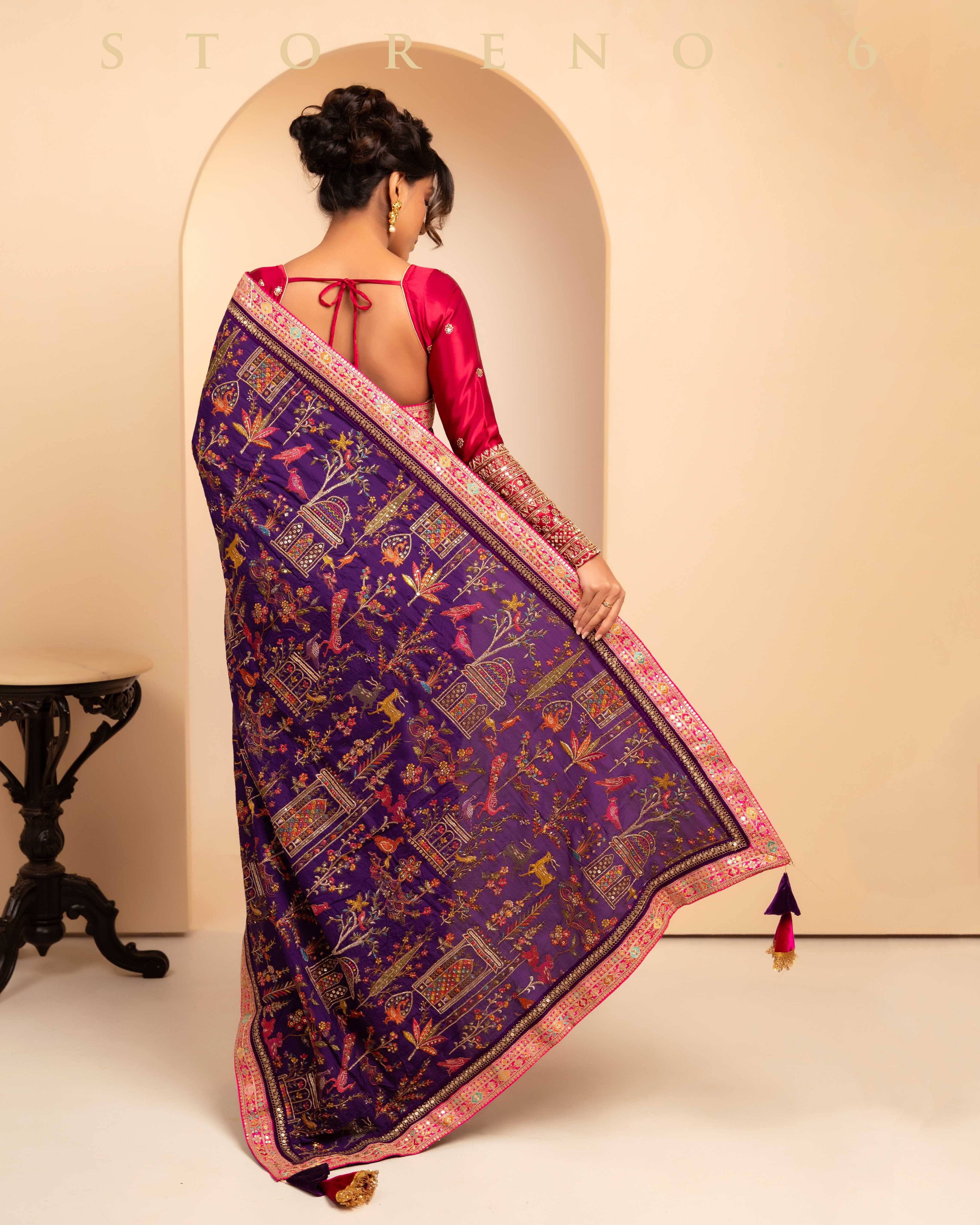 THE 6TH CENTURY CHROMA SAREE WITH AURORA APPEAL BLOUSE
