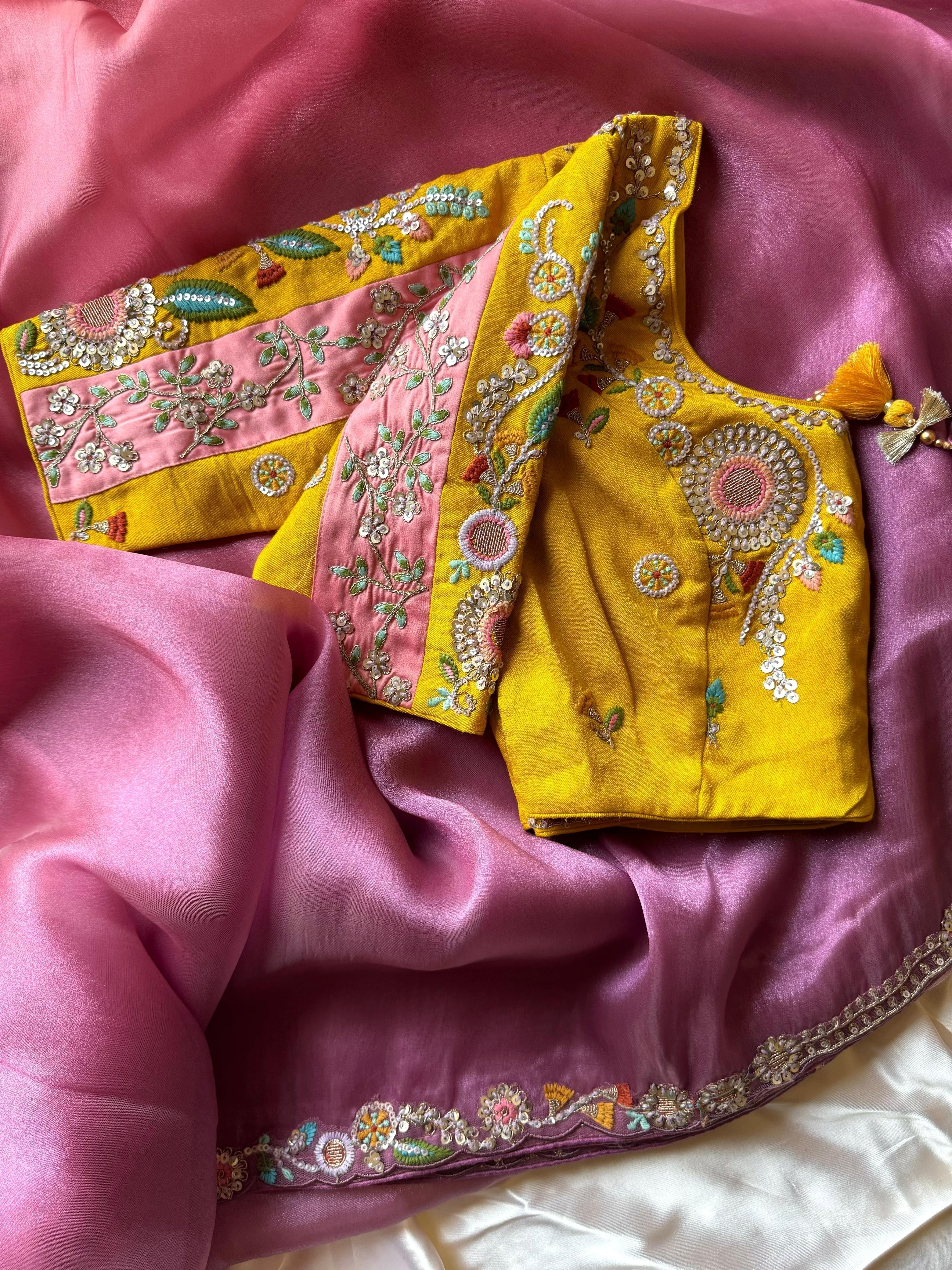 Begonia Embellished Saree